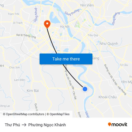 Thư Phú to Phường Ngọc Khánh map