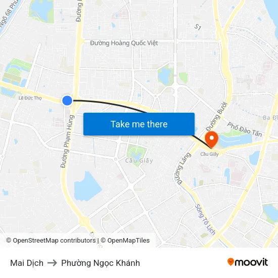 Mai Dịch to Phường Ngọc Khánh map