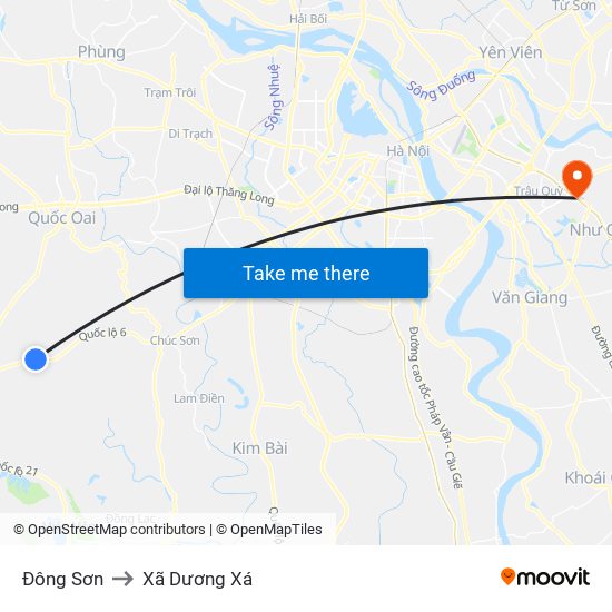 Đông Sơn to Xã Dương Xá map