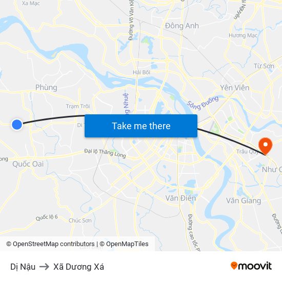 Dị Nậu to Xã Dương Xá map