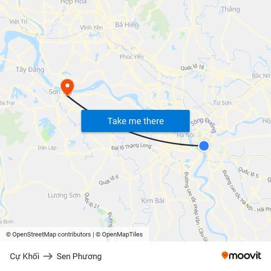 Cự Khối to Sen Phương map