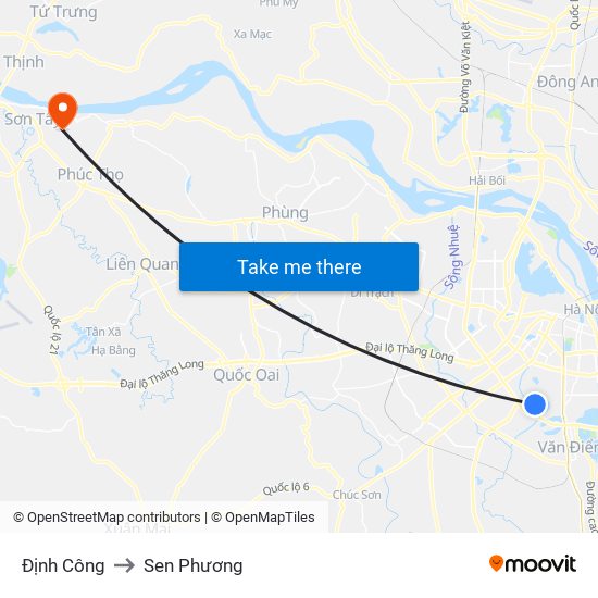 Định Công to Sen Phương map