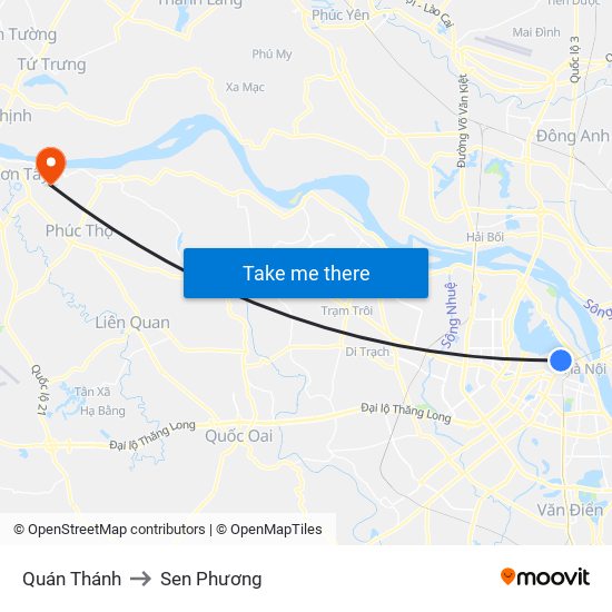 Quán Thánh to Sen Phương map