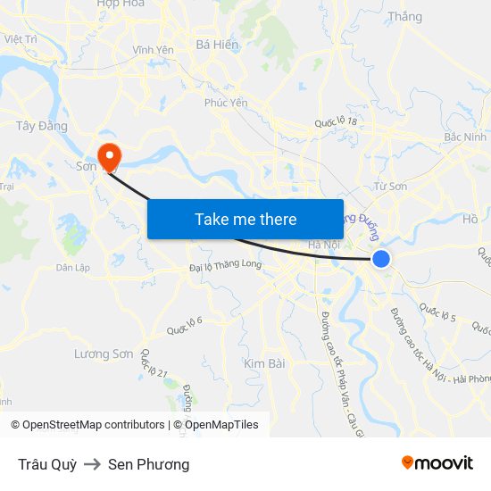 Trâu Quỳ to Sen Phương map