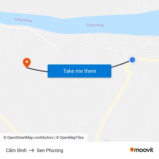 Cẩm Đình to Sen Phương map