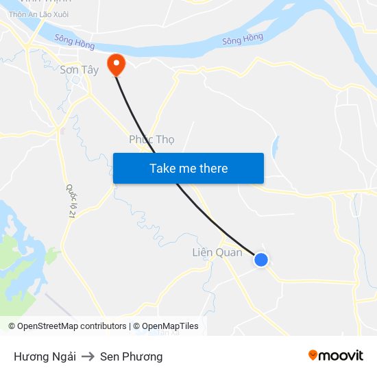 Hương Ngải to Sen Phương map