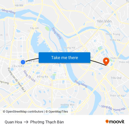 Quan Hoa to Phường Thạch Bàn map
