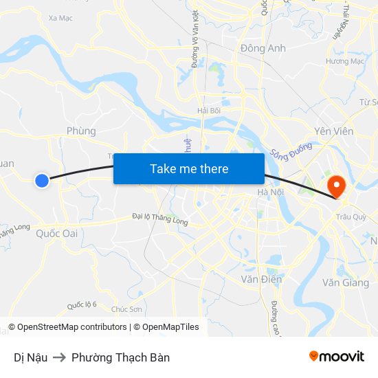 Dị Nậu to Phường Thạch Bàn map