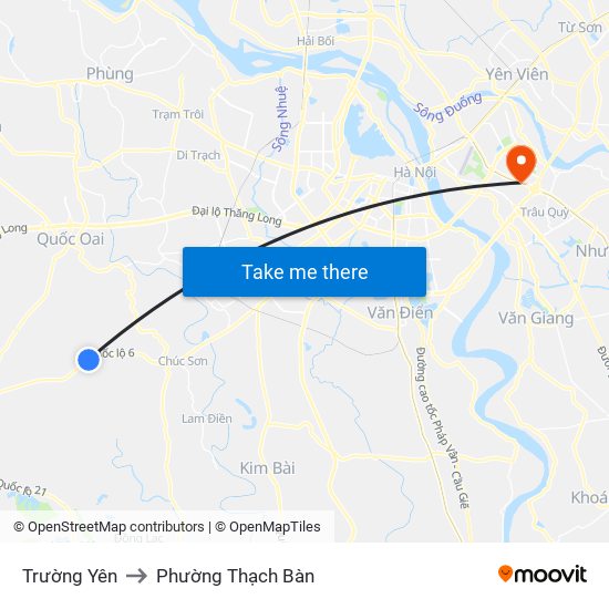 Trường Yên to Phường Thạch Bàn map