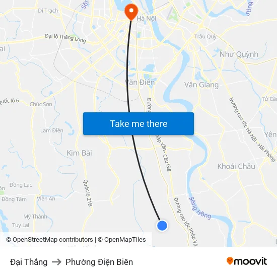 Đại Thắng to Phường Điện Biên map