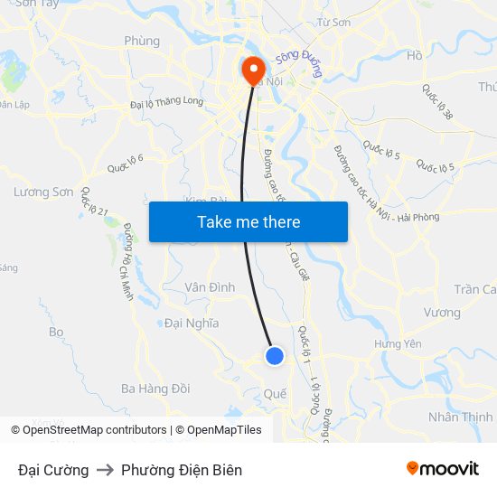 Đại Cường to Phường Điện Biên map
