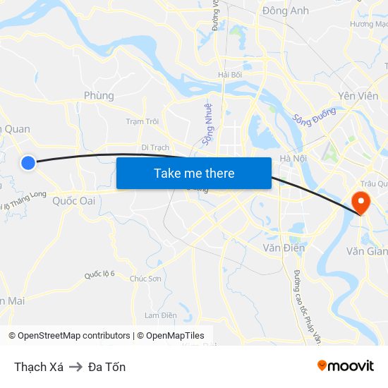 Thạch Xá to Đa Tốn map