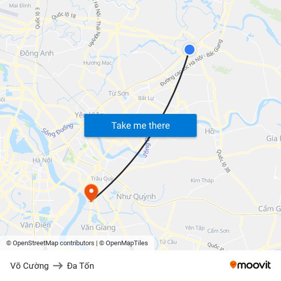 Võ Cường to Đa Tốn map