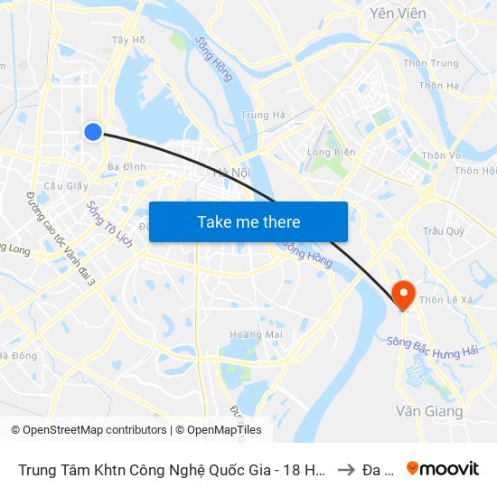 Trung Tâm Khtn Công Nghệ Quốc Gia - 18 Hoàng Quốc Việt to Đa Tốn map