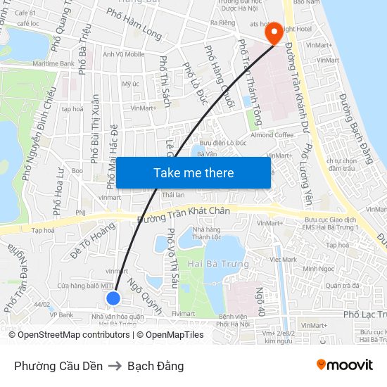 Phường Cầu Dền to Bạch Đằng map