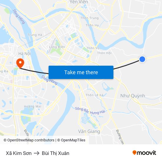 Xã Kim Sơn to Bùi Thị Xuân map
