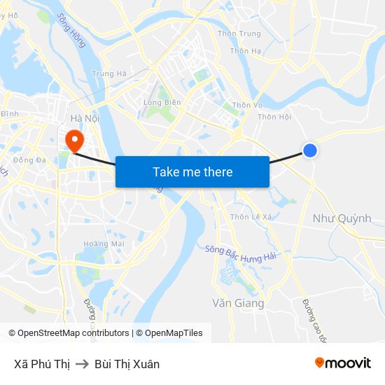 Xã Phú Thị to Bùi Thị Xuân map