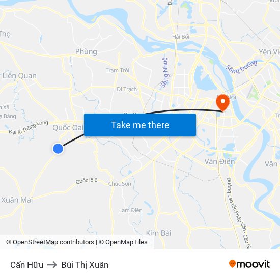 Cấn Hữu to Bùi Thị Xuân map