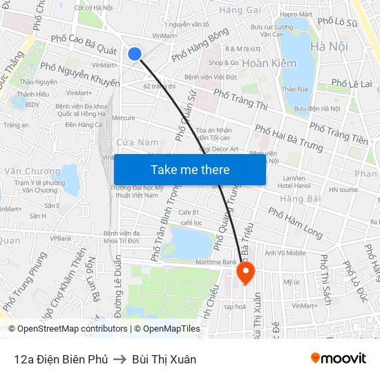 12a Điện Biên Phủ to Bùi Thị Xuân map