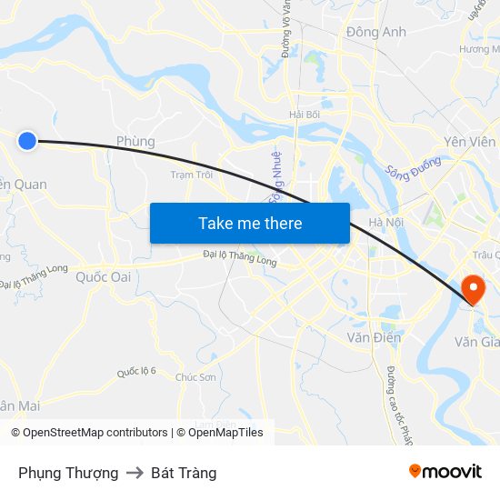 Phụng Thượng to Bát Tràng map