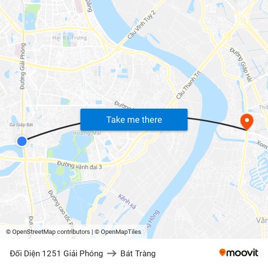 Đối Diện 1251 Giải Phóng to Bát Tràng map