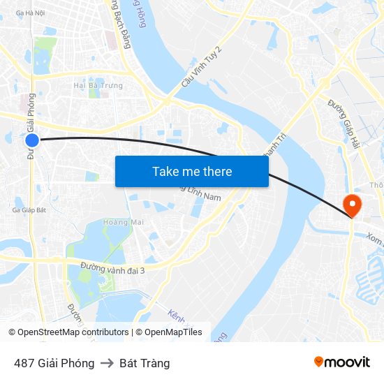 487 Giải Phóng to Bát Tràng map