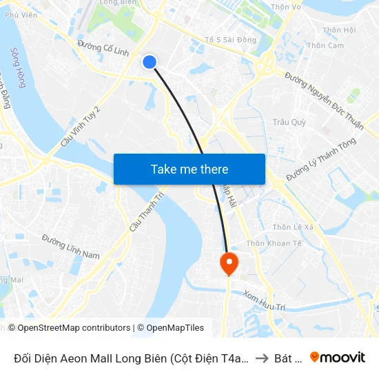 Đối Diện Aeon Mall Long Biên (Cột Điện T4a/2a-B Đường Cổ Linh) - Cột Sau to Bát Tràng map