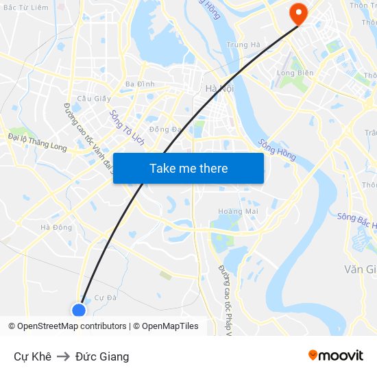 Cự Khê to Đức Giang map