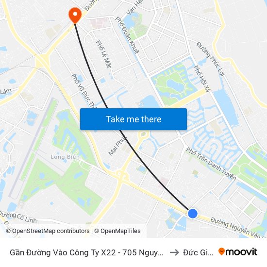 Gần Đường Vào Công Ty X22 - 705 Nguyễn Văn Linh to Đức Giang map