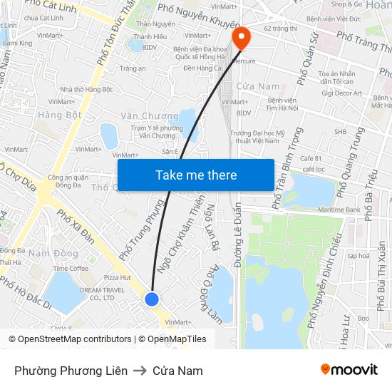 Phường Phương Liên to Cửa Nam map