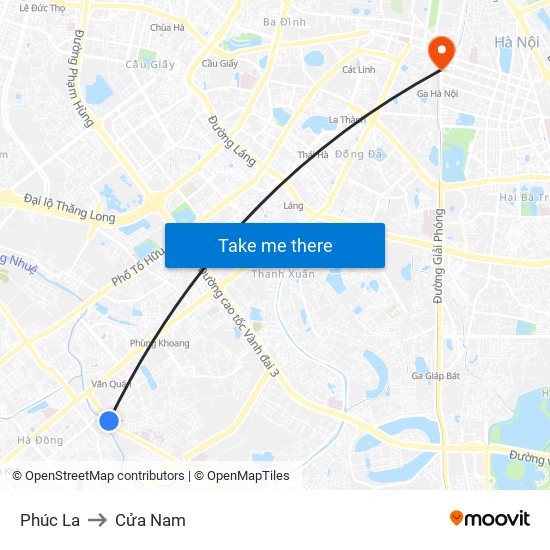 Phúc La to Cửa Nam map