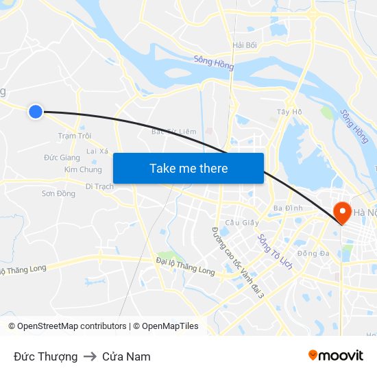 Đức Thượng to Cửa Nam map