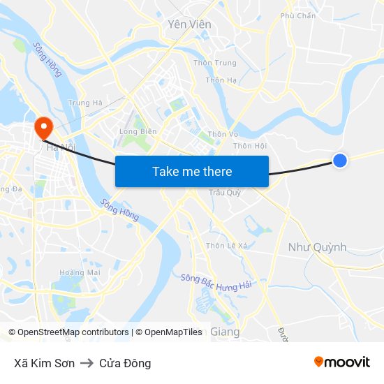 Xã Kim Sơn to Cửa Đông map