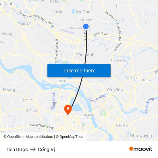 Tiên Dược to Cống Vị map