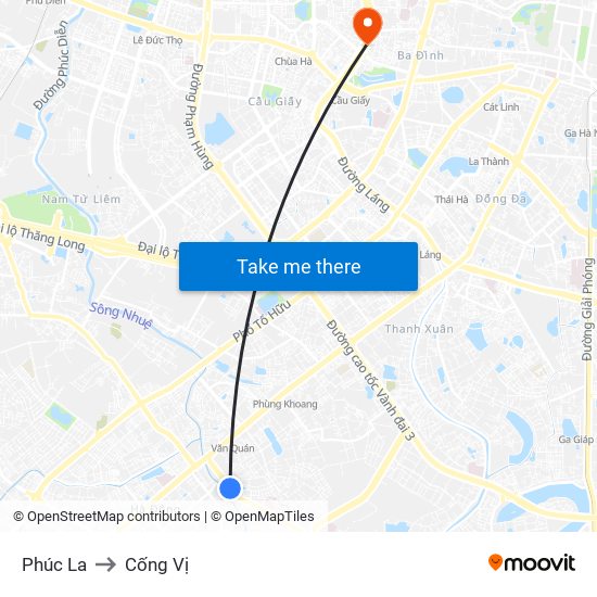 Phúc La to Cống Vị map