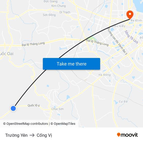 Trường Yên to Cống Vị map