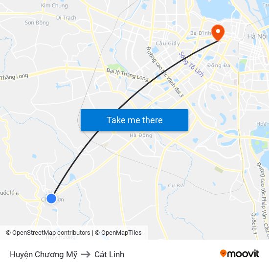 Huyện Chương Mỹ to Cát Linh map