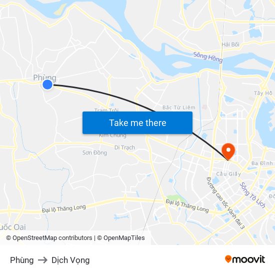 Phùng to Dịch Vọng map