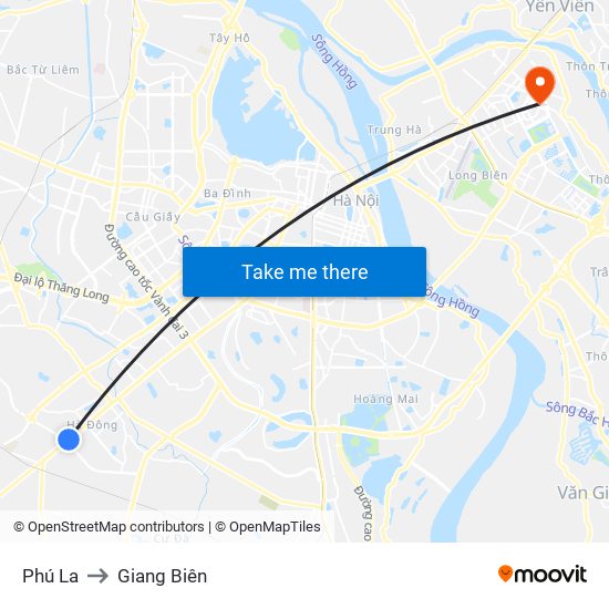 Phú La to Giang Biên map