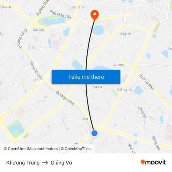 Khương Trung to Giảng Võ map