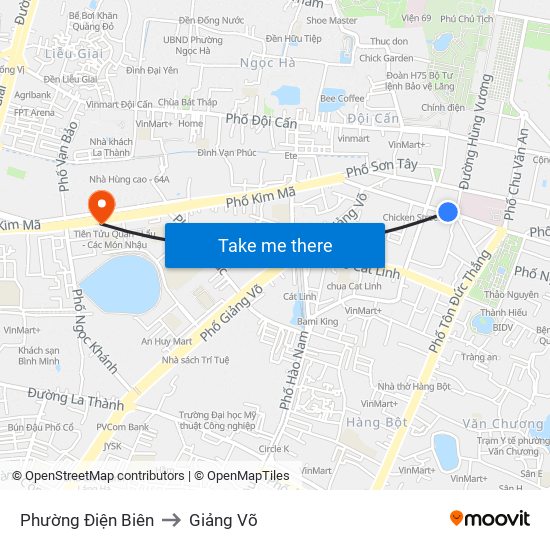 Phường Điện Biên to Giảng Võ map