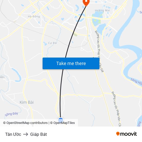 Tân Ước to Giáp Bát map