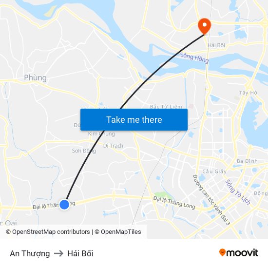 An Thượng to Hải Bối map