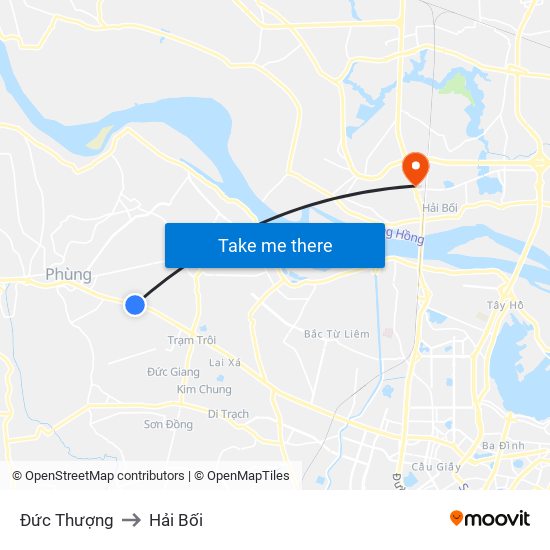 Đức Thượng to Hải Bối map