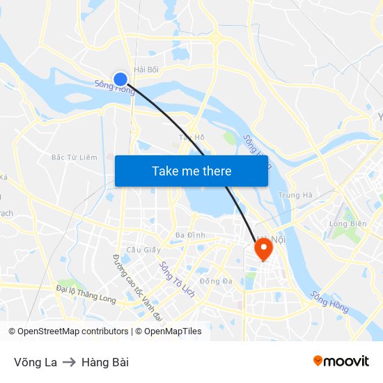 Võng La to Hàng Bài map