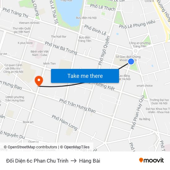 Đối Diện 6c Phan Chu Trinh to Hàng Bài map