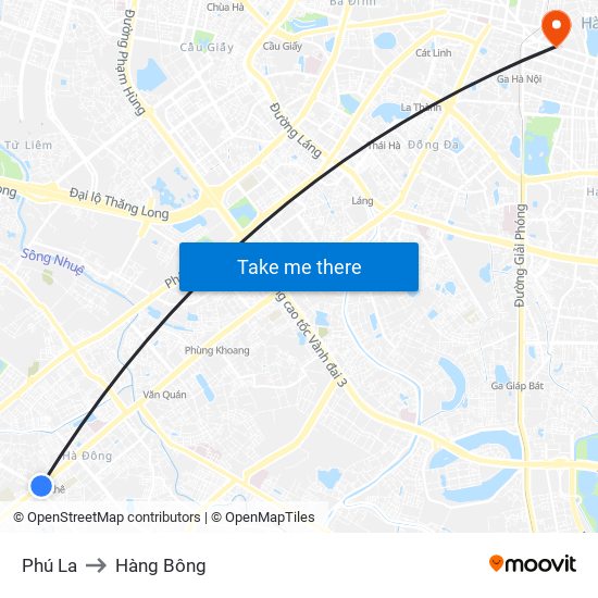 Phú La to Hàng Bông map