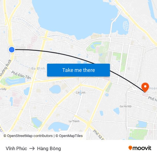 Vĩnh Phúc to Hàng Bông map
