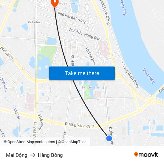 Mai Động to Hàng Bông map