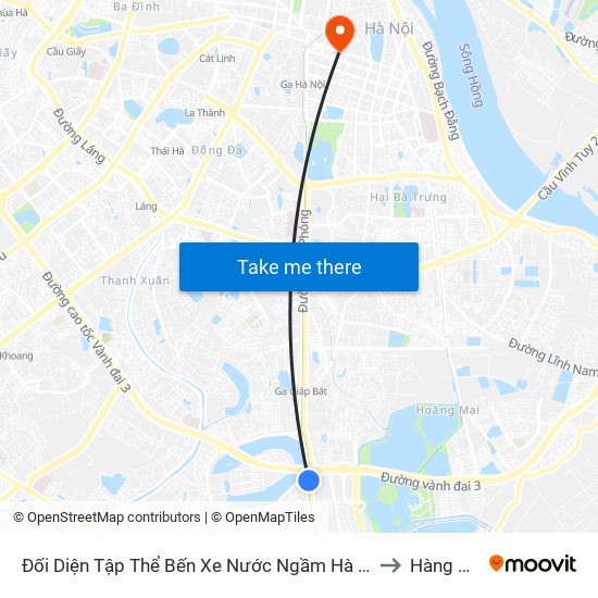 Đối Diện Tập Thể Bến Xe Nước Ngầm Hà Nội - Ngọc Hồi to Hàng Bông map